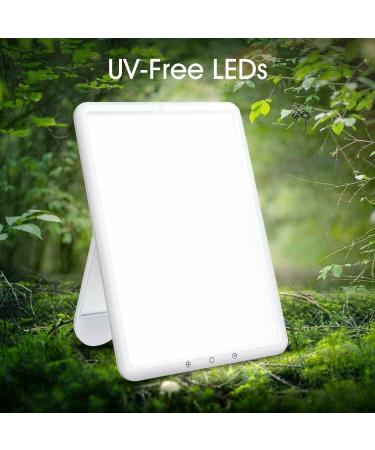 UV-Free 10000 Lux Light Therapy Lamp - Adjustable Brightness, Timer, Touch Control - Buy Online on GoSupps.com