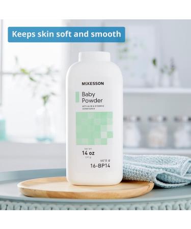 Mckesson Baby Powder - Cornstarch with Aloe and Vitamin E - 14 oz - Fresh Scent for Gentle Skin Care - Buy Online on GoSupps.com