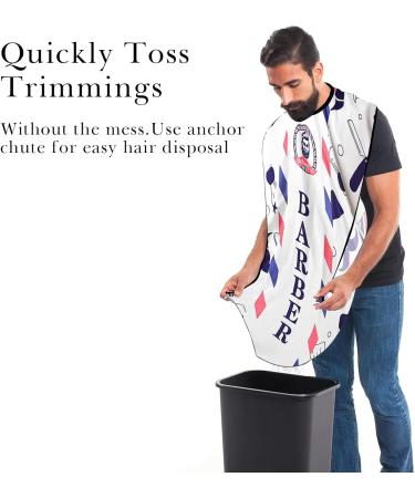 Linkidea Home & Travel Beard Bib Apron for Men - Multi-Purpose Hair Catcher Cape (White) - Ideal for Easy Shaving & Grooming - Buy Online on GoSupps.com