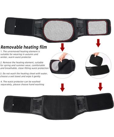 Self-Heated Lumbar Back Support Belt for Men & Women - Extended Posture Decompression for Pain Relief (CO L/Large Black) - Buy Online on GoSupps.com