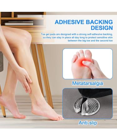 EXCEART 6 Pairs Clear Gel Shoe Pads - Silicone Toe Protectors for Sandals | Non-Cushion Split Toe Guards - Buy Online on GoSupps.com