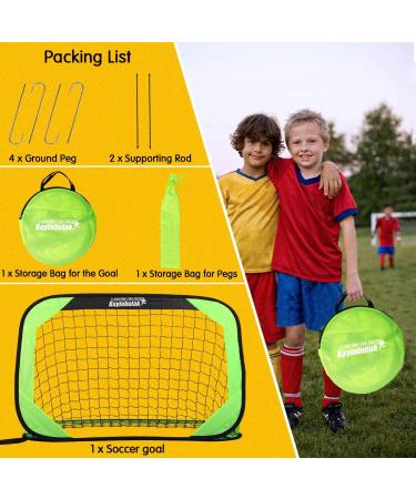 BAYINBULAK Pop Up Soccer Goal Portable Soccer Net for Kids Backyard Training  1 Pack Neon Lime - Buy Online on GoSupps.com
