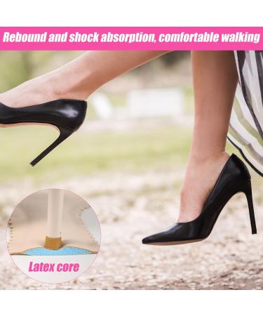 High Heel Inserts for Women - 2 Pairs Invisible Adhesive Cushion Insoles with Arch Support | Non-Slip Comfort Shoe Pads for Sandals Flats and Pumps (Beige - Buy Online on GoSupps.com