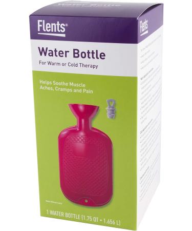 Flents Reusable Water Bottle - Warm/Cold Therapy for Muscle Aches & Pain - Durable Rubber Design - Latex Free - 2 QT (1.66 L) - Buy Online on GoSupps.com