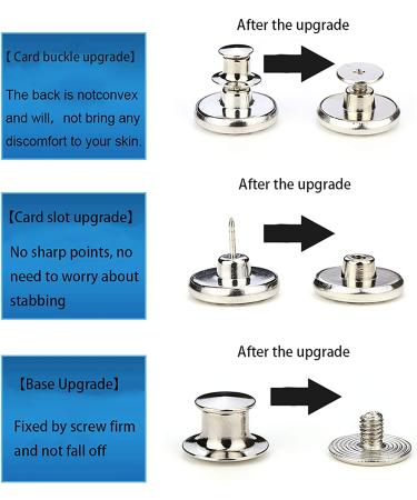 12 Pcs ICEYLI 17mm Metal Jeans Buttons Replacement Kit - No-Sew, Removable, Repair Combo - Buy Online on GoSupps.com