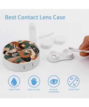 Buy Abstract Geometric Pattern Contact Lens Case - Portable Travel Storage Box - Buy Online on GoSupps.com