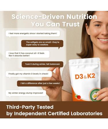 Vitamin D3 K2 supports calcium absorption and bone health easy to swallow - Buy Online on GoSupps.com