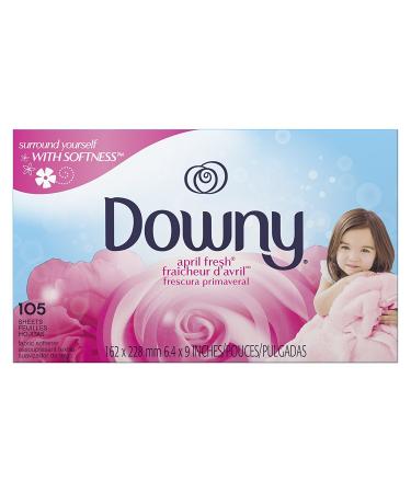 Downy April Fresh Fabric Softener Dryer Sheets (105)