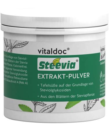 Health & Life |New design |Vitaldoc Steevia extract powder 50 g |Up to 350 x sweetie than sugar |To sweeten food and drinks - Buy Online on GoSupps.com