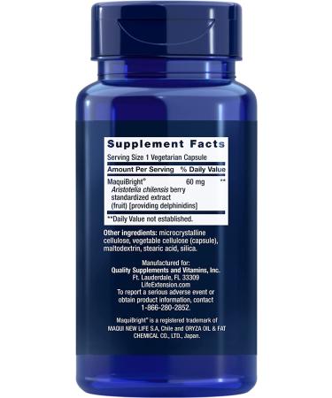 Life Extension Tear Support with MaquiBright - 30 Veg Capsules, 60mg Maqui Berry Extract - Buy Online on GoSupps.com