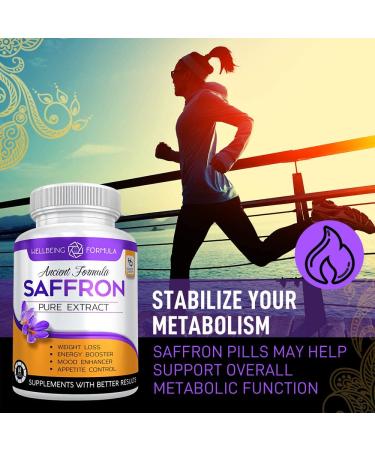 Pure Saffron Extract for Weight Loss - Natural Appetite Suppressant Capsules for Women and Men - Buy Online on GoSupps.com