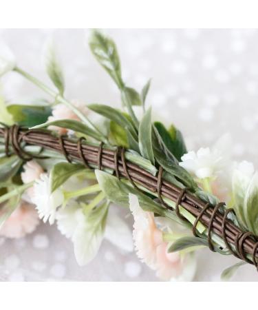 Brikuinr Boho Flower Wreath - White Hair Garland & Headband for Weddings & Parties - Buy Online on GoSupps.com