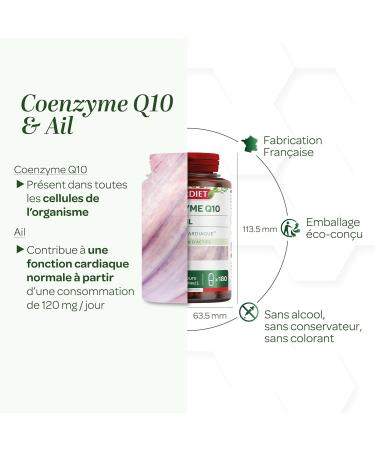 SUPERDIET - COENZYME Q10 AND GARLIC - Cardiovascular - Nutritherapy - Made in France - 180 capsules - Buy Online on GoSupps.com