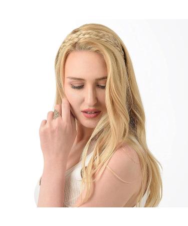 DIGUAN Double Three Strand Synthetic Hair Braided Headband Extension - Dark Brown - Buy Online on GoSupps.com