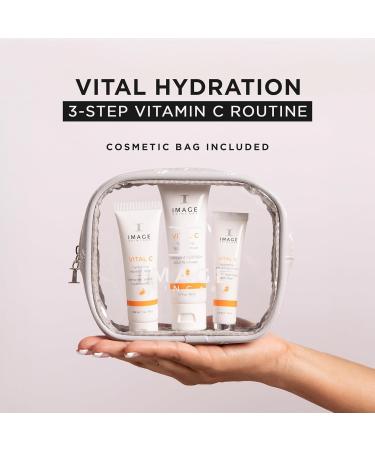 IMAGE Skincare Vital Hydration 3-Step Vitamin C Routine | Anti-Aging Hyaluronic Acid For Dry & Dull Skin | 3 Piece Set - International Shipping - Buy Online on GoSupps.com