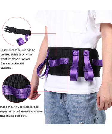 Waist Traction Belt for Seniors - Durable Soft Nylon Safety Aid for Easy Mobility & Transfers (Purple) - Buy Online on GoSupps.com