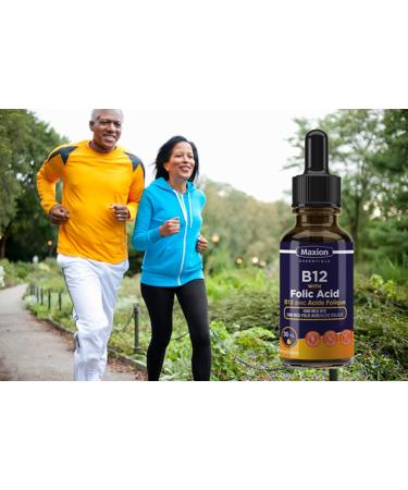 Maxion 2 Pack Vitamin B12 with Folic Acid 1000 mcg to Help Produce Red Blood Cells and Boost Energy Supports Cognitive Function Improved Memory and the Immune System Cherry Flavour 30ml (2) - Buy Online on GoSupps.com