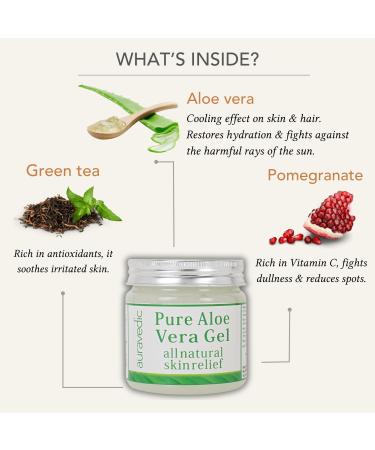 Buy Pure Aloe Vera Gel 7.05 Oz | Organic Moisturizer for Face Hair & Sunburn Relief | All-Natural Skin Hydration & Conditioner - Buy Online on GoSupps.com