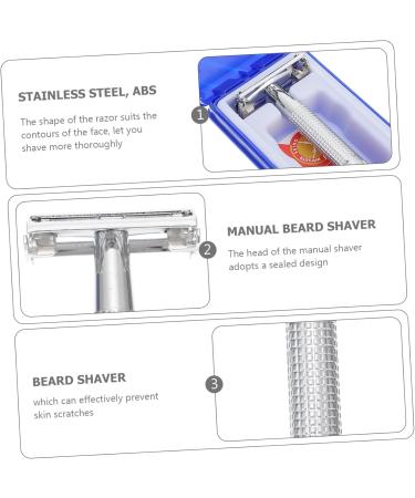 Didiseaon Long Handled Safety Razor - Old Fashioned Stainless Steel Beard Shaving Tool for Smooth Manual Hair Removal - Buy Online on GoSupps.com
