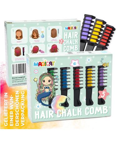 Magicat Premium Hair Chalk Set - 5 Washable Colors for Kids | Perfect for Halloween Costumes & Birthdays | 80g Hair Chalk for Girls - Buy Online on GoSupps.com