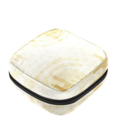 Menstrual Bags Zipper Sanitary Napkins Tampons Collection Bags for Women and Girls (Cloud Japanese Paper)