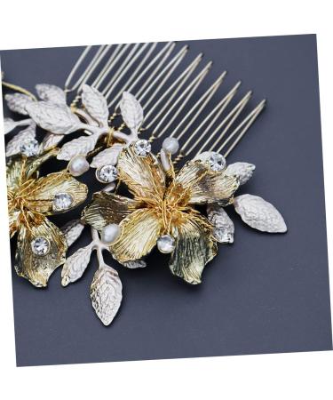 Didiseaon Wedding Hair Clip Vintage Comb Crystal Comb Attractive Hair Comb Ear Tape Bridal Hair Comb Crystal Hair Comb Leaf Hair Comb Hair Pin Bride Metallic Line Jewelry - Buy Online on GoSupps.com