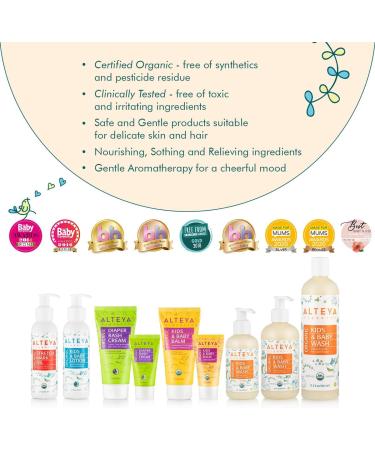 Alteya Organic Kids and Baby Aromatic Mist 110 ml - 100% USDA Certified - Rose Chamomile Lavender - Gentle Protective Relaxing and Hydrating - Buy Online on GoSupps.com