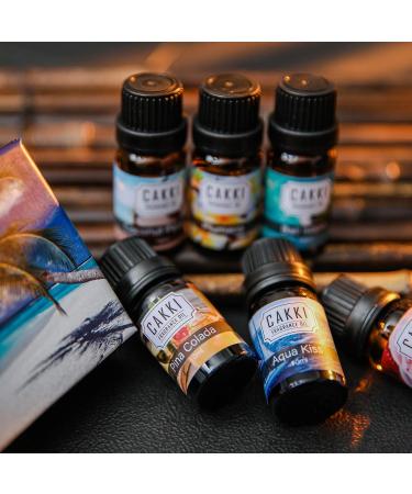 Summer Essential Oils Set - CAKKI Fragrance Oils 6X10ml - Coconut Passion, Plumeria, Pina Colada, Aqua Kiss - Aromatherapy & Candle Making - Home Diffusers - Buy Online on GoSupps.com