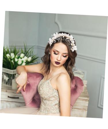VINTORKY Flower Girl Headband Elegant Girl Headband Pearl Headbands Headband with Pearl Headbands for Headbands for Women Pearl Flower Headband Bridal Dress Accessories Woman Alloy - Buy Online on GoSupps.com