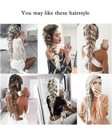 21" Claw Jaw Braiding Hair Piece Fishtail Braids Clip in Hair Extensions Braid Ponytail Extension with a Claw/Jaw Clip Dark Black - Buy Online on GoSupps.com