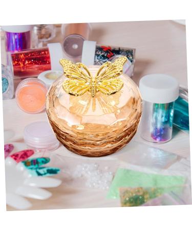 PAMINGONO Nail Art Brush Cup Decorative Nail Brush Cup Manicure Nail Dish Glass Nail Art Dish Nail Art Accessories Nail Dappen Dish Decorative Glass Dish for Acrylic Nails Manicure Nail Cup - Buy Online on GoSupps.com