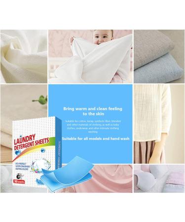 Washing Sheets Detergent 90 Sheets Deep Stain Removal Laundry Detergent Portable Laundry Soap Sheet for Home Travel - Buy Online on GoSupps.com