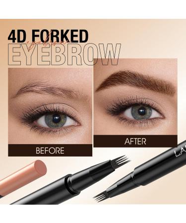 Magic 4-Tip Eyebrow Pencil 2024 New 3D Waterproof And Sweat-proof Microblading Eyebrow Pencil Contouring Pen With 4 Fork Long-Lasting Eyebrow Brush Microblade Eyebrow Pencil (Black) - Buy Online on GoSupps.com