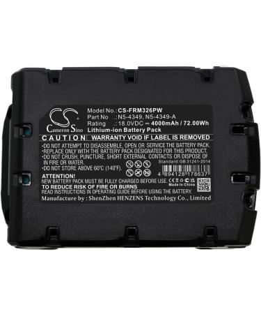 Buy 18.0V N5-4349 Battery Replacement for Fromm P328 P327 P329 P318 P326 - Fast International Shipping - Buy Online on GoSupps.com