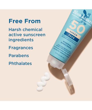 Blue Lizard Sheer Sunscreen Lotion SPF 50+ for Face - Buy Online on GoSupps.com
