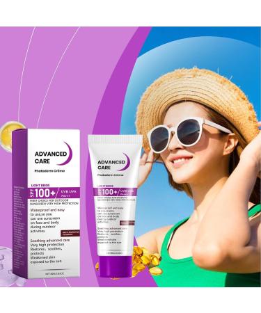  Fravsiu Sun Block SPF 100 Lightweight Sun Protector Broad Spectrum Cream Travel Size 80g Effective for Daily Outdoor Activities Pool Beach Hiking and Sports Protection - Buy Online on GoSupps.com