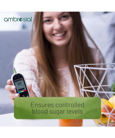 Ambrosial Glucocare - 100% Natural Sugar & Diabetes Support | Bitter Melon Neem & Black Plum | 120 Capsules (Pack of 2) | International Shipping - Buy Online on GoSupps.com