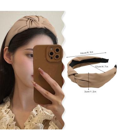 Set of 4 Women's Headbands Hair Bands for Women Wide Knot Headband Fabric Hair Band Headbands for Women's Hair Leopard Headband Hair Accessories for Women Pink - Buy Online on GoSupps.com