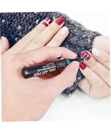 Ipetboom 1pc Diy Nail Polish Pen Manicure Drawing Pen Nail Art Diy Tool Manicure Painting Pen Nail Implements Nail Tool T Tool Nail Gel Polish Unique Manicure Pen 3d Plastic Drawing Tool 12X1.2cm Green - Buy Online on GoSupps.com