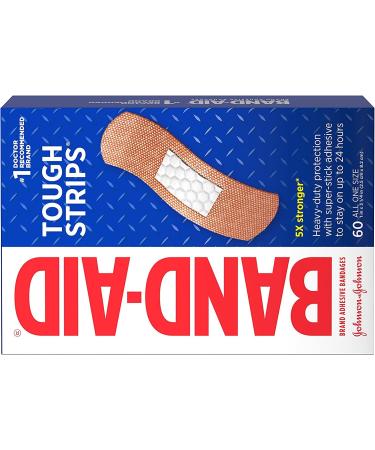 Band-Aid Tough-Strips Adhesive Bandage (60 ct, Limited Edition) - For Minor Cuts & Scrapes - Buy Online on GoSupps.com