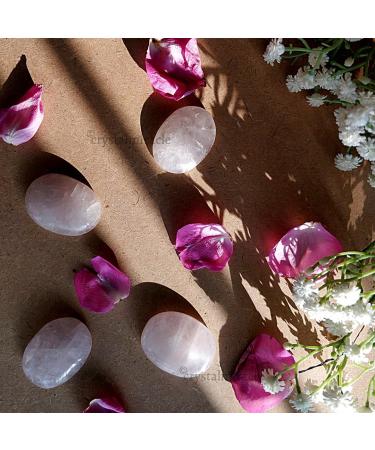 crystalmiracle Rose Quartz Palm Stone Pocket Gemstone Gift Crystal Healing Feng Shui Wellness Love Peace Positive Energy Handcrafted - Buy Online on GoSupps.com