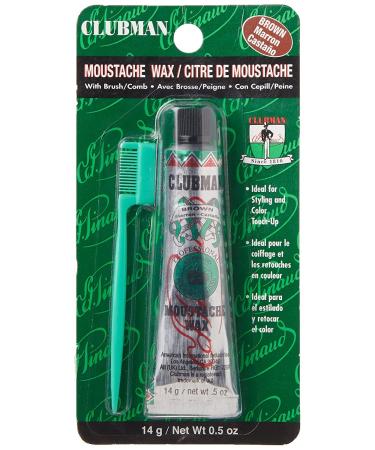 Clubman Moustache Wax Brown 0.50 oz (Pack of 7)