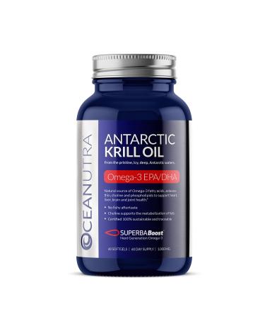 100% Pure Antarctic Krill Oil,1000mg softgels, 60-Day Supply, Organic Next Gen Omega 3 EPA/DHA, Sustainable & Traceable, Supports Heart, Liver, Brain, Eye & Joint Health, Choline & Astaxanthin