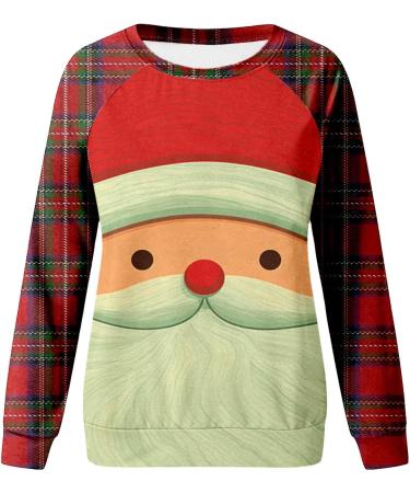 Women's Christmas Snowman & Penguin Print Sweatshirt - Cute O-Neck Raglan Top Pullover for Winter - Comfy & Warm Xmas Jumper - Beige S - Buy Online on GoSupps.com