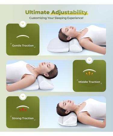 6-IN-1 Adjustable Cervical Neck Pillow for Pain Relief - Memory Foam Bolster with Detachable Pad - Neck Support for Body, Lumbar, Knee, Leg & Back - Orthopedic Neck Roll (White) - Buy Online on GoSupps.com