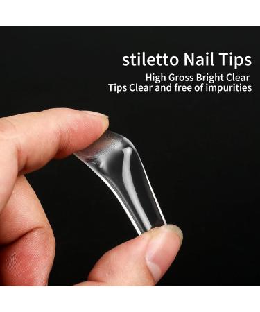KOXXIAMOQ Soft Gel Full Cover Nail Tips for Nail Extensions 240 Pcs Clear Coffin Ballerina Fake Nails No C Curve Nail Tips Frosted Long Acrylic False Nails Traceless (transparent) - Buy Online on GoSupps.com