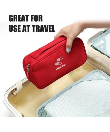 FYY Empty First Aid Bag - Portable Red Medical Organizer for Travel, Camping, Hiking, Home & Office - Buy Online on GoSupps.com