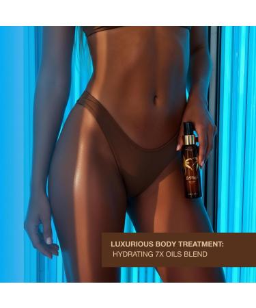 Dry Bronzing Tanning Oil Spray - La Playa | Vegan Quick Tan Accelerator for Indoor Tanning | Tan Intensifier Body Spray with Coconut Oil | Travel Size 3.38 Fl Oz - Buy Online on GoSupps.com