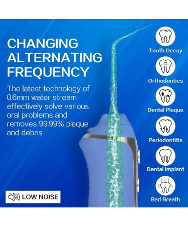 Binefia Water Flosser Cordless | 5 Modes, 360 Rotation, IPX7 Waterproof | 6 Jet Tips, 300ML Tank | USB Rechargeable Teeth Cleaner for Home/Travel - Buy Online on GoSupps.com
