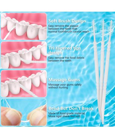 Brushpicks Interdental Toothpicks - Soft Bristle Dental Floss Picks for Plaque Removal | 300PCS | International Shipping Available - Buy Online on GoSupps.com